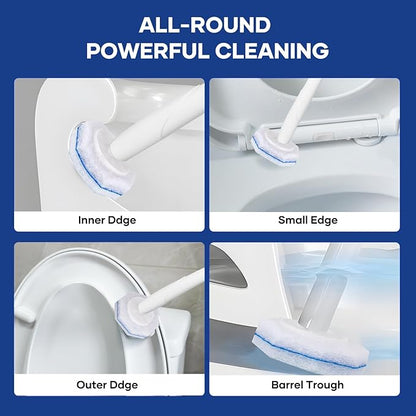 30 Toilet Wand Refills Fits for Clorox Toilet Wand, Upgrade 3-Layer Disposable Bowl Cleaner Refills for Bathroom Cleaning, 3X Cleaning Power, No Falling Apart