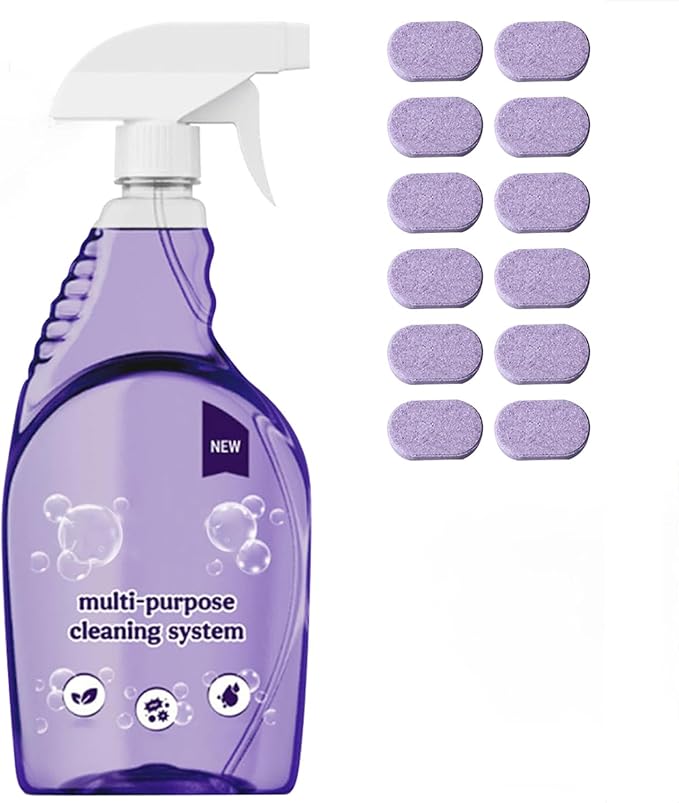 Wanban The All-In-One Multi Purpose Cleaning System with Cleaning Tablets - Cleaning Spray for Every Stain - Cleaner(1 Bottle+18Tablet)
