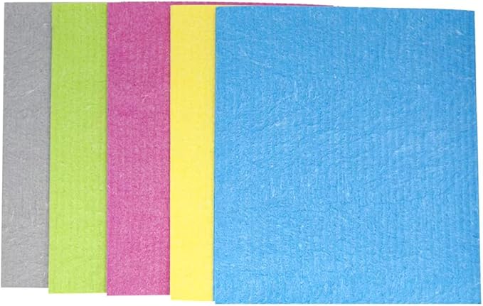 Swedish Dishcloths – 10 Pack Super Absorbent Eco-Friendly Cleaning Cloths | Reusable Biodegradable Kitchen Towels for Dishes, Counters & Household Use