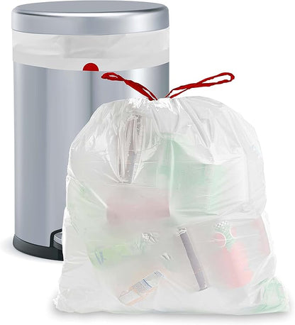 Aluf Plastics Tall Kitchen 13 Gallon Drawstring Trash Bags 0.9 MIL - (Bulk 200 Count) - 24" x 27" - Wholesale, Commercial Garbage Bags