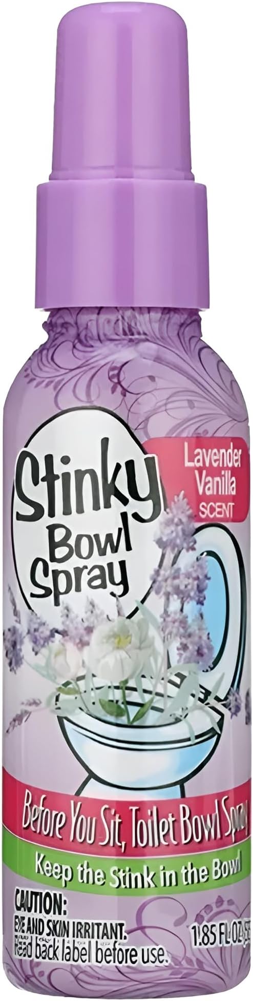 Set of 4 Stinky Bowl Spray 1.85oz - Before You Go Toilet Bathroom Deodorizer - Features Fresh Citrus Scent and Lavender Scent!