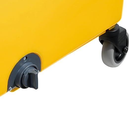 Rubbermaid Commercial Products HYGEN Microfiber Mop Bucket with Press Wringer, 26", Yellow, for Janitorial/Professional Cleaners and Heavy-Duty Industrial Mopping/Wringing/Cleaning