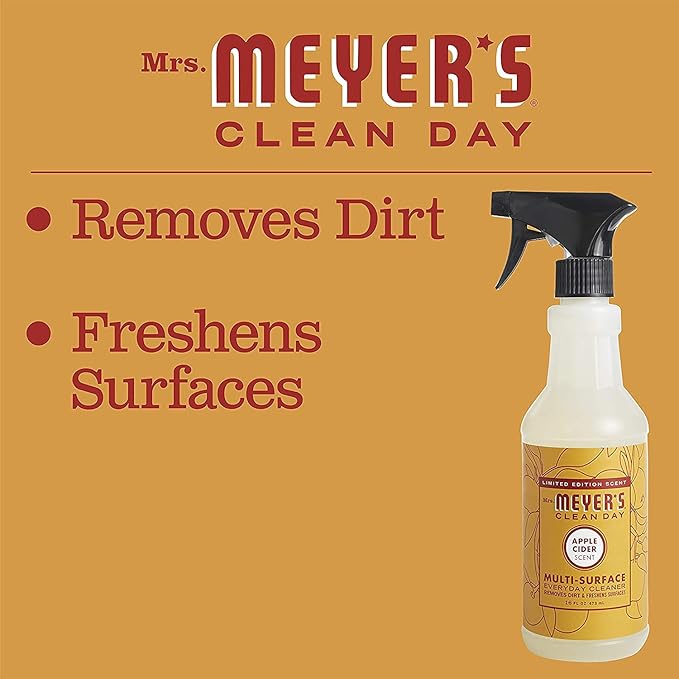 Mrs. Meyer’s Clean Day Multi Surface Everyday Cleaner, Acorn Spice Scent, Limited Edition Scent, Removes Dirt & Freshens Surfaces, 16 FL OZ Spray (Pack of 2)