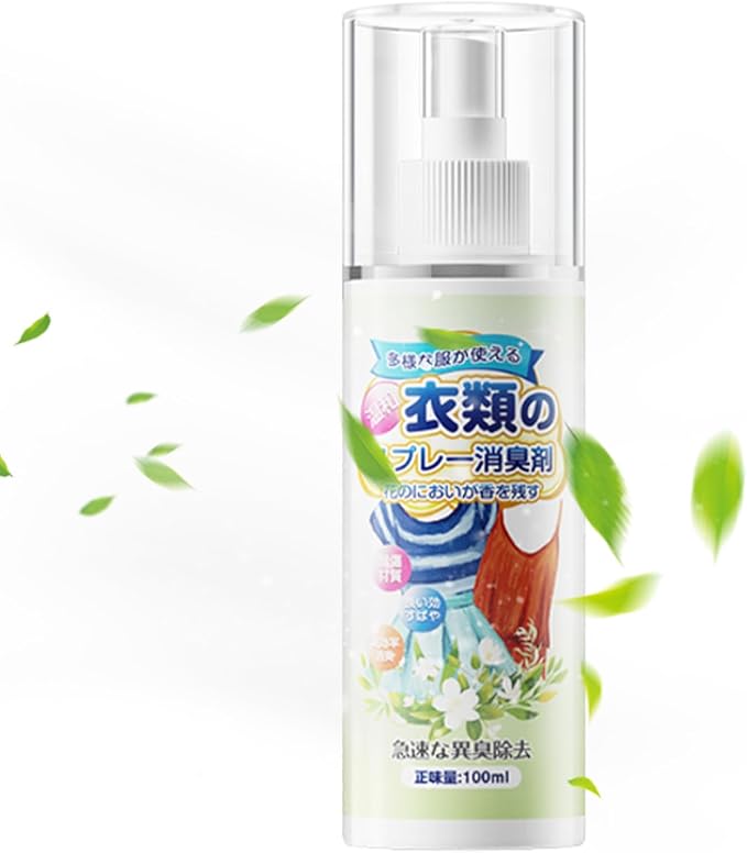 Clothing Refresher Spray, 100ml Washless Clothes Deodorizer, Flower Scent Fabric Freshener for Jacket, Shoe, Hat, Sofa, Travel, Home, Winter Care