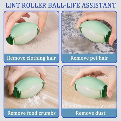 Reusable Lint Rollers for Pet Hair, Washable Sticky Roller for Clothes, Portable Home Travel Lint Roller, Super Sticky Lint Roller Ball for Plush Hair, Washable lint Roller,Dust, Clothes (Green)
