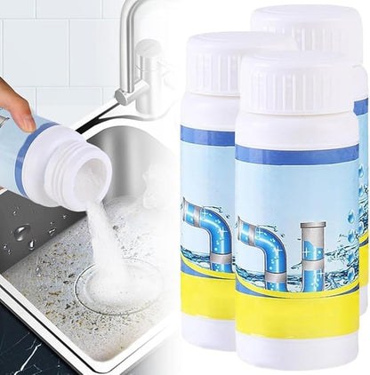 Advanced Drain Cleaner - Fat & Grease Remover for Kitchen & Bathroom Sinks, Easy-to-Use Tube Unblocker Solution, Multi-Surface Compatible, 3.9 oz/110g Each (3 Pcs General)