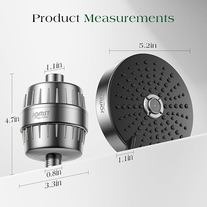 Filtered Shower Head COMBO – for Healthier Skin & Hair | 3 Mode High Pressure Shower Heads with 25-Stage Filtration | Removes 99.947% Chlorine & Heavy Metals | Shower Head with Filters - Chrome