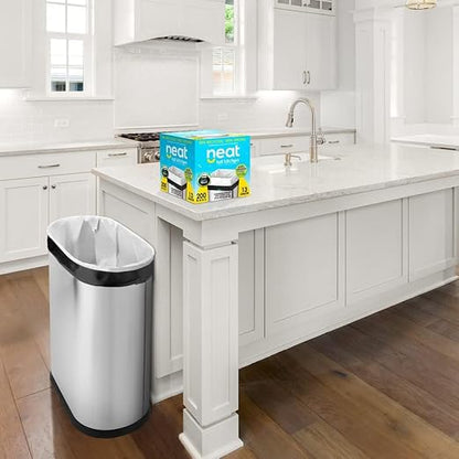 Neat Tall Kitchen 13 Gallon Drawstring Trash Bags - (MEGA 800 Count) - Triple Ply Fortified, Eco-Friendly 50% Recycled Material, Neutralize+ Odor Technology, Reversible Black and White Garbage Bags