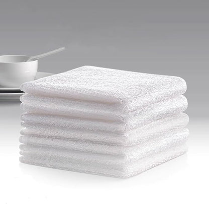 Bamboo Fiber Dish Cloths for Kitchen, Reusable Dish Towels,Double Layered, Super Absorbent, for Cleaning, Washing, and Drying Multipurpose Cleaning Rags for Home Pack of 10