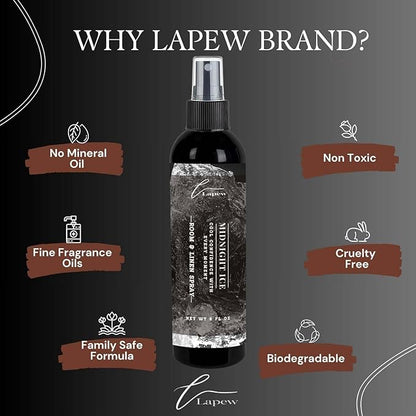 Lapew Room & Linen Spray | Fragrance Mist for Home, Car & Office | Fabric & Air Freshener | Neutralizing Mist | Made in USA | Midnight Ice