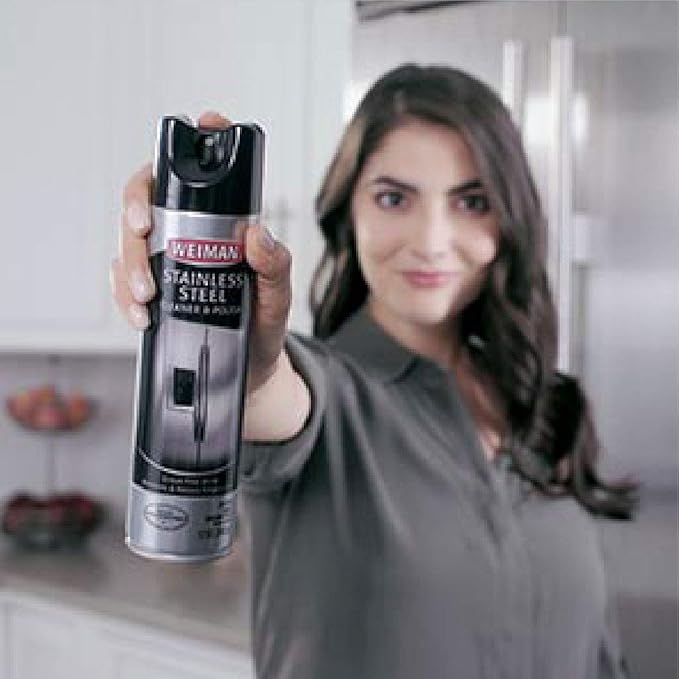 Weiman Stainless Steel Cleaner & Polish Aerosol 17 oz - 6 Pack