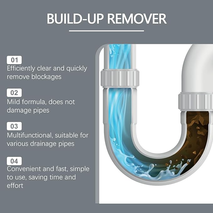 Powerful Pipe Dredging Agent for Kitchen and Toilet Pipelines,Pipeline Dredging Agent Express Dredging,Drain Clog Remover,Kitchen Sink Drain and Pipe Cleaner (1PCS)