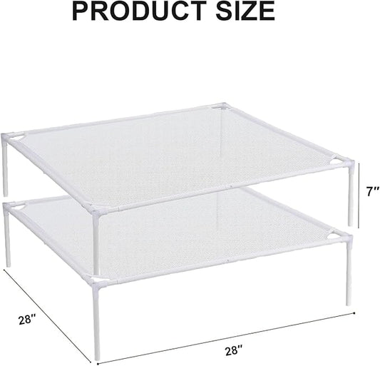 Sweater Drying Rack, 2-Layer Clothes Drying Rack Flat Mesh Stackable Laundry Drying Rack for Sweaters Socks Toys Indoor&Outdoor Use