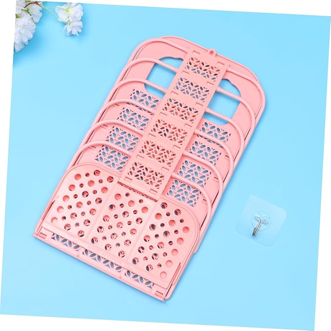 Mobestech 1pc Foldable Wall-mounted Multifunctional Basket Laundry Container Sundries Organizer for Home Storage Stylish Design Hollow View for Easy Access
