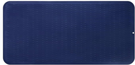 MicoYang Silicone Dish Drying Mat for Multiple Usage,Easy clean,Eco-friendly,Heat-resistant Silicone Mat for Kitchen Counter or Sink,Refrigerator or Drawer Liner Navy Blue 5XL 36inches x 18inches