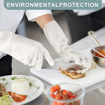 2 Pairs, 15 Inches, Nitrile Cleaning Gloves, Kitchen Dishwashing Gloves, Reusable, Durable, Water-Resistant, And Hypoallergenic (Large)