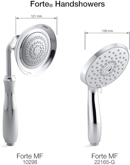 KOHLER 22165-G-BV Forte Multifunction Handshower, Handheld Showerhead with 3 Spray Settings, 1.75 GPM, Vibrant Brushed Bronze