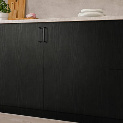 Heroad Peel and Stick Wallpaper Wood Contact Paper Wood Wallpaper Black Wood Grain Contact Paper Thicken Textured for Cabinets and Drawers Countertops Waterproof Self Adhesive Vinyl 17.5" x 118"