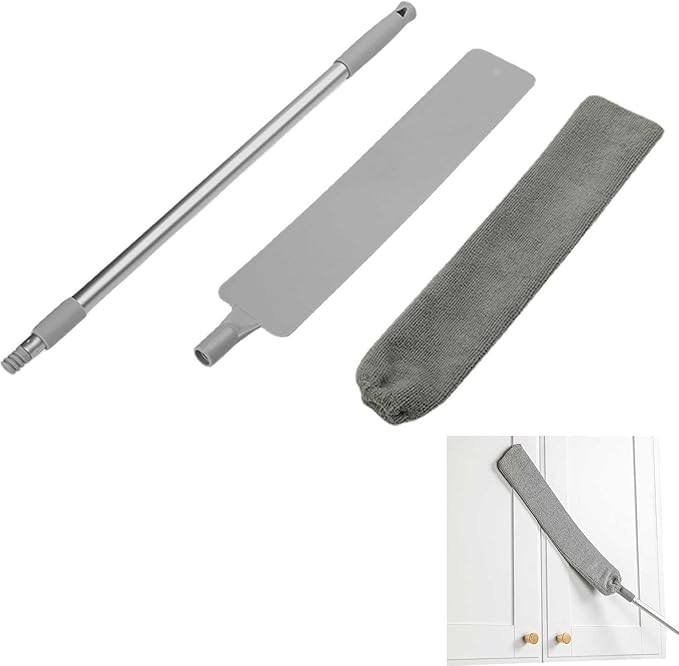 Under Appliance Cleaning Brush – Extendable Gaps Duster with Long Handle, Flexible Dust Cleaner for Tight Spaces and Hard-to-Reach Areas | Perfect for Kitchen, Bedroom, Living Room, Home Maintenance