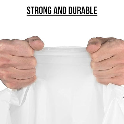 Ultrasac 13 Gallon 0.69 MIL Clear Drawstring Trash Bags - 24" x 27" - Pack of 60 - For Home, Kitchen, Bathroom, & Office