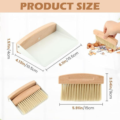Mini Dustpan and Brush Set,Stable Dust Pans with Brush,Easy to Store and Broom and Dustpan Set,Portable Broom and Dustpan for Countertop,Table,Sofa,Furniture,Keyboard,Car,Cabinet