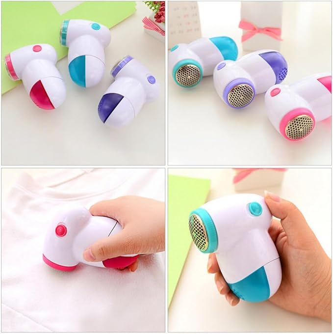 Hemoton Mini Clothes Lint Remover Shaver 3 Pack Portable Fabric Hair Ball Trimmers for Sweaters Jackets Pills Fuzz Removal 3.93X2.95X1.96In