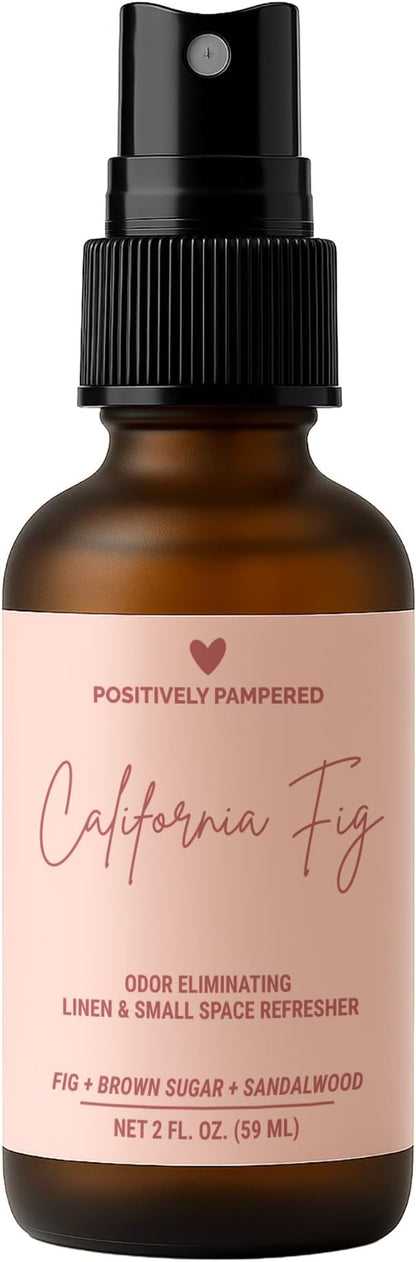 California Fig Luxury Small Space Air & Linen Freshener Spray - Fig + Brown Sugar + Sandalwood - Designer-Inspired Home Fragrance - Non Toxic Room Spray + Odor Eliminator - 2 oz Travel Size