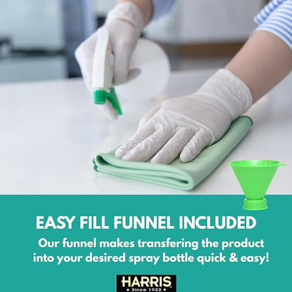 HARRIS 3% Food Grade Hydrogen Peroxide, 128oz, for Kitchen, Bath, Laundry, & Home Cleaning w/Easy Fill Funnel Included