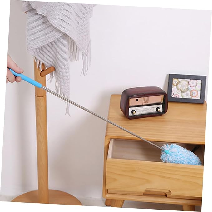 Extendable Microfiber Duster with Bendable Head Household Cleaning Tool for Dusting Blinds Furniture and Windows Material for Long Term Use