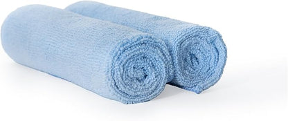 Poli Glow® 320 GSM Microfiber Towel – 16×16 in, 80/20 Polyester-Polyamide Blend, Overlock-Stitched Edges – Scratch-Free, Highly Absorbent Detailing Cloth for Auto, Marine & Home
