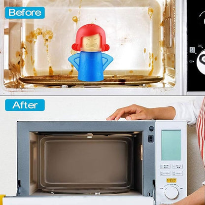 Angry Mama Microwave Oven Cleaner, Angry Mama Microwave Steam Cleaner Cleans the Crud in Minutes Using Vinegar and Water for Home Kitchen (Blue)