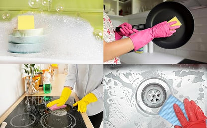 Non-Scratch, Gentle Mesh Dishwashing Sponge, Quick Dry, Odor-Resistant Dish Sponge, Gentle Cleaning for Kitchen, Dishes, Household Cleaning, Stainless Steel & Non-Stick Pans (Pack of 6)