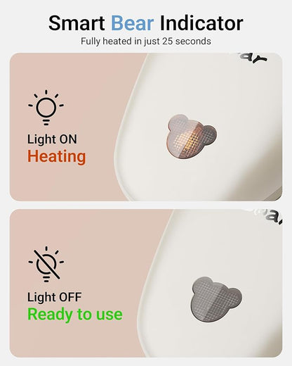 Bear Steamer for Clothes, Handheld Clothes Steamer,1300W Strong Power Garment Steamer with 230ml Tank,Fast Heat-up, Auto-Off, Steam Iron Fabric Wrinkle Remover with Brush for Home and Travel