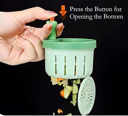 2 Pcs 3 Inch Diameter Kitchen Washbasin Sink Drain, Green Cactus Design Food Residue Collector Open with Just One Press(Green)