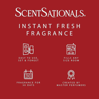 ScentSationals Candy Apple Fragrance Oil Plug In Air Freshener Refills 3-Pack - Works with Scentsationals Wall Plugs, Long-Lasting Home Fragrance, 0.8 fl oz Each, Packaging May Vary