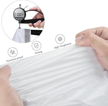 18 Gallon 200 Count Heavy Duty Compactor Trash Bags 1.2 Mil THICK Reinforced Drawstring Garbage Liners Fit 13-18 Gallon Compatible with Kitchenaid, Whirpool, GE 15 Inch Compactors GRAND SAVE!