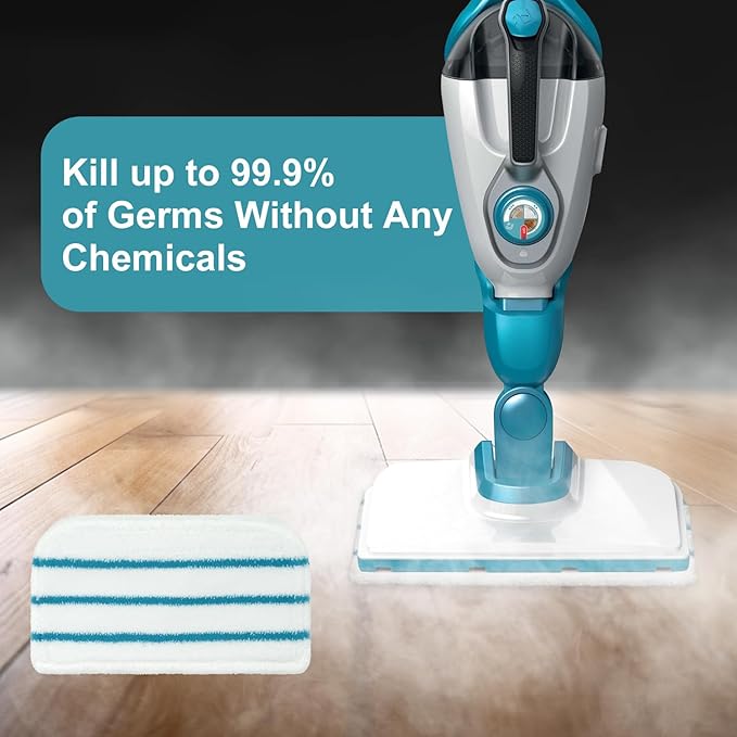 Steam Mop Pads Replacement Compatible with Black Decker Steam Mop SM1600, SM1610, SM1620, HSM13E1, HSMC1300FX, HSMC1321, HSMC1361SG Cleaner Black and Decker Steam Mop Replace Pads for Floor Cleaning