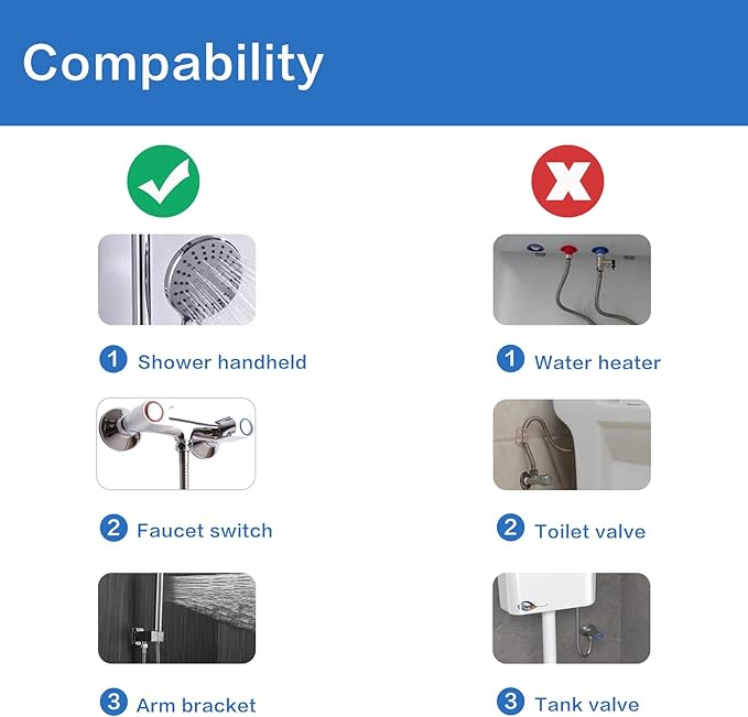 RUMOSE 98 inches Shower Hose Shower Head Extension Hose Extra Long Stainless Steel Shower Tube Attachment Flexible Handheld Shower Sprayer Hose, Brushed Nickel