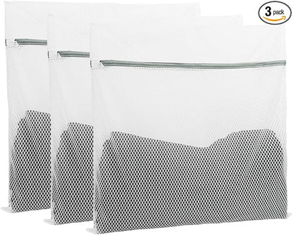 3 Pcs 24 * 24 inch large laundry bag, laundry storage, washing machine bag with zipper mesh, travel storage and sorting bag for Clothes,Fitted sheets,Sweater, Shoes
