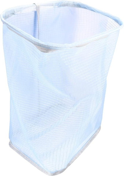1pc Wall-mounted Folding Clothes Storage Basket Space-saving Laundry Hamper for Bathroom Bedroom Collapsible Design for Easy Storage Blue Efficient Clothing Organizer