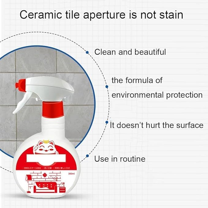 Floor Tile Descaling and Cleaning Artifact Ceramic Tile Floor Cleaner Spray Deep Cleaning Concrete Tile Floor Cleaner Floor Tile Descaling and Cleaning Artifact (1*PCS)