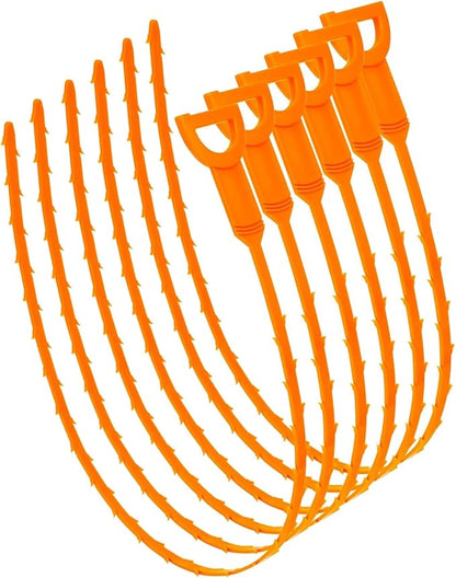 20 Inch Snake Drain Hair Removal Tool,Hair Drain Cleaner Tool, Hair Cather Shower Drain Tool, Drain Auger hair Cleaning Tool for Shower Kitchen Sink Bath Tub Bathroom(6 Pack)