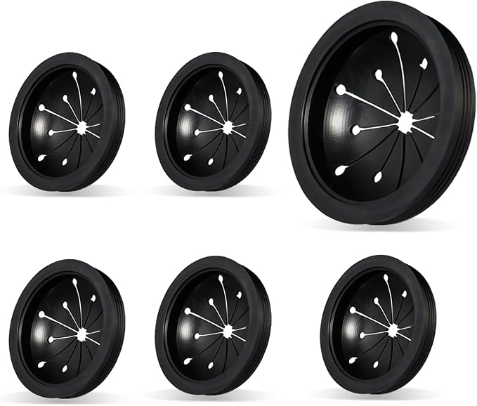 6-Pack Stitokg Garbage Disposal Splash Guard Sink Baffle Cover - with Multi - Function Drain Plugs - Replacement Accessories for Whirlaway, for Waste King, for Sinkmaster & for GE Models