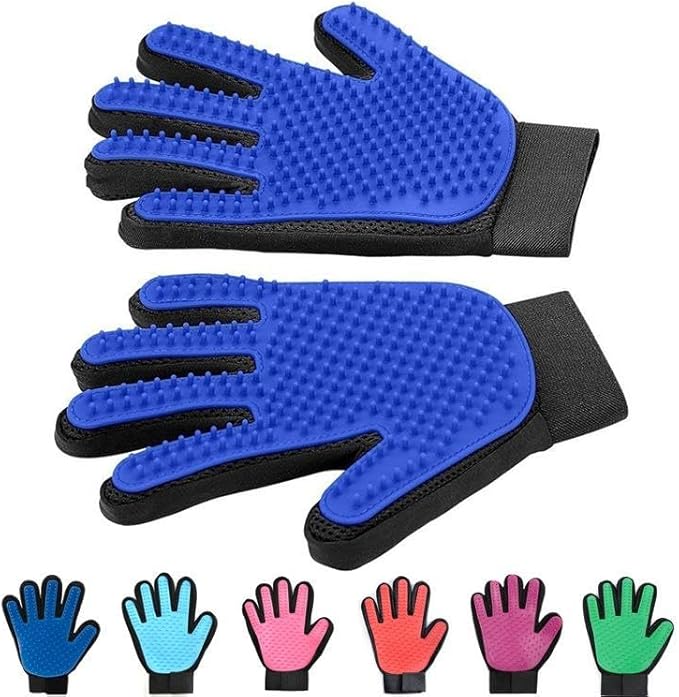 Pet Grooming Glove for Pet Dog Cat for Bath Hair Removal Cleaning Silicone Rubber (Green) RH