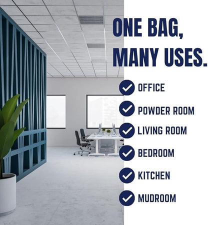 Plasticplace 6 Gallon Trash Bags White Drawstring Garbage Can Liners,17” x 20”,for Bathroom Kitchen Office Car Small Trash Bags,Leak-Proof & Tear-Resistant,100 Count (Pack of 6)