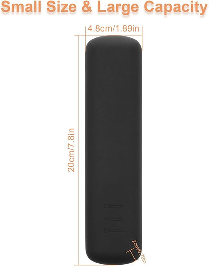 FERYES Travel Makeup Brush Holder, Magnetic Anti-fall Out Silicon Portable Cosmetic Face Brushes Holder, Soft and Sleek Makeup Tools Organizer for Travel-Black(7.8 * 1.89 * 0.79)