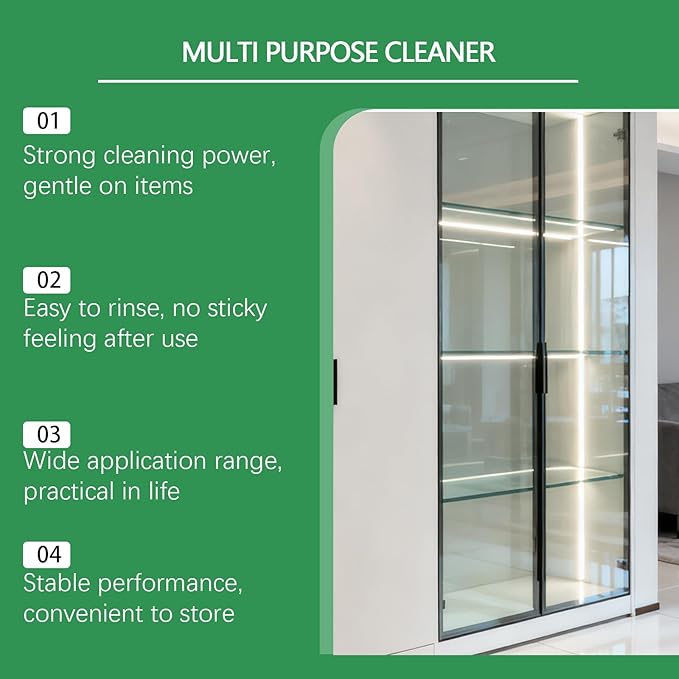 Multi-Purpose Stain Remover, A powerful cleaner for floors, kitchens, cars and toilets, Effectively removes hard water stains, rust, yellowing and stubborn residues (120ml)