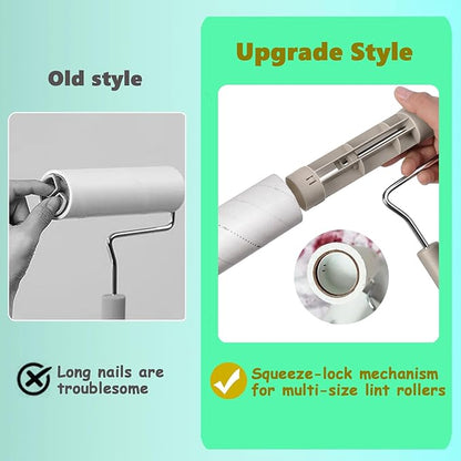 Large Lint Rollers for Pet Hair Extra Sticky,Cat Dog Hair Remover Laundry Clothes Carpet Furniture,6.3 inches Wider with 450 Sheets Giant Lint Remover Brush for Couch with Long Handle