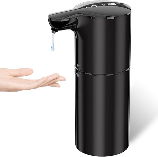 YIKHOM Automatic Liquid Soap Dispenser, Dish Soap Dispenser 8 Volume Control Adjustable, 15.37 oz/450mL Touchless Sanitizer Dispenser, Motion Sensor Soap Pump for Kitchen Bathroom, USB C Rechargeable