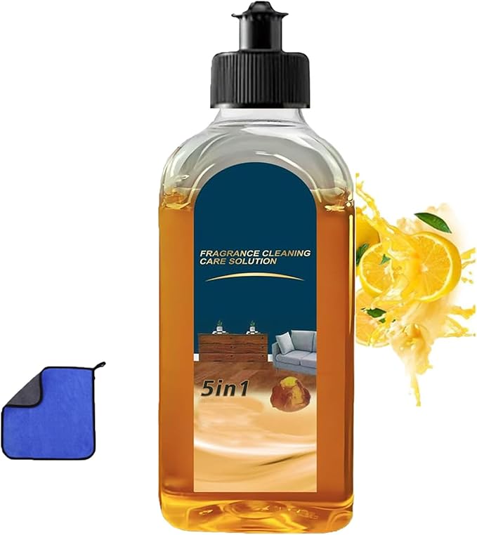 15.8 Oz/450 Ml 5 in 1 Floor Cleaner Shine, Fragrance Cleaning Care Solution 5 in 1, Cleaner & Polish Solution for Hardwood Floors, 2026 New Wood Floor Cleaner, for Home (1)